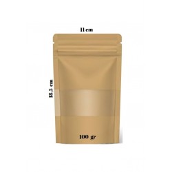 Kraft Pencereli Doypack (11x18 cm)