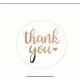 Sticker Yapışkanlı,Yaldız Bronz Thank You