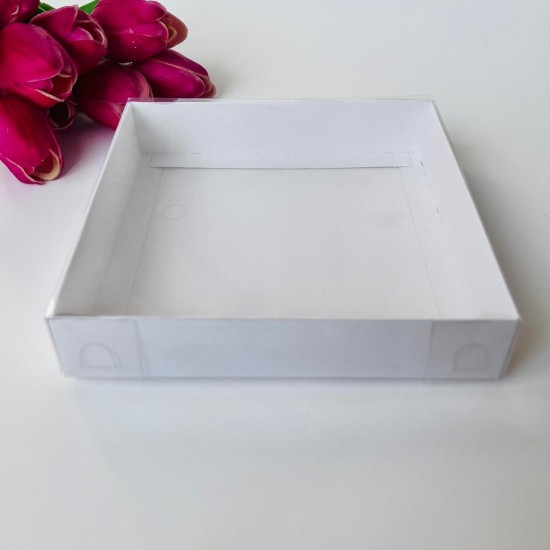 21x21x4 Asetat Kapaklı Karton Kutu