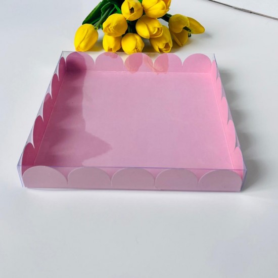 15x15x3 Asetat Kapaklı Desenli Kutu