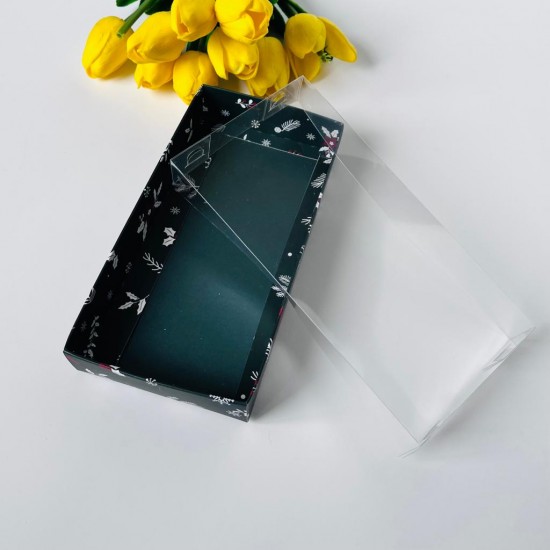 10x20x3 Asetat Kapaklı Kurabiye Kutusu 10x20x3 Asetat Kapaklı Kurabiye Kutusu