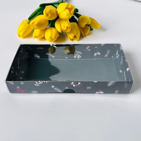 10x20x3 Asetat Kapaklı Kurabiye Kutusu 10x20x3 Asetat Kapaklı Kurabiye Kutusu