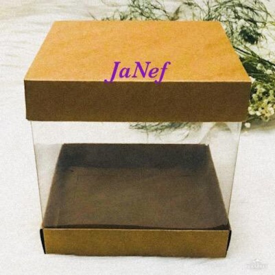 20x20x24  Alt-Üst Karton Asetat Kutu&Pasta Kutusu