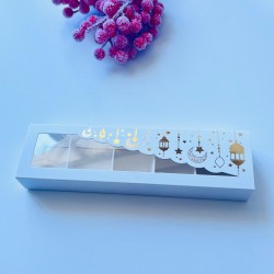 5 Bölmeli Ramazan Temalı Gold Yaldız Çikolata Kutusu