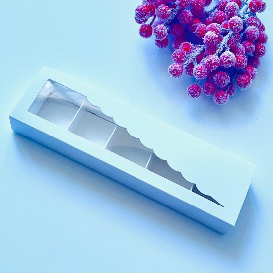 5 Bölmeli Pencere Desenli Bonbon Çikolata Kutusu