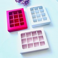 12 Bölmeli Pencereli Bonbon Çikolata Kutusu-YENİ 12 Bölmeli Pencereli Bonbon Çikolata Kutusu-YENİ