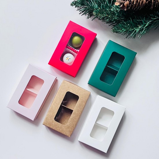 2 Bölmeli Bonbon Çikolata Kutusu