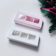 3 Bölmeli Pencereli Bonbon Çikolata Kutusu
