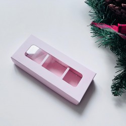 3 Bölmeli Pencereli Bonbon Çikolata Kutusu