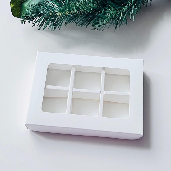 6 Bölmeli Pencereli Bonbon Çikolata Kutusu