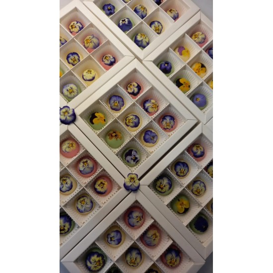 9 Bölmeli Pencereli Bonbon Çikolata Kutusu