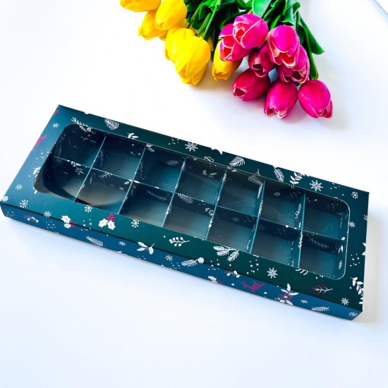 14 Bölmeli Pencereli Çikolata-Bonbon Kutusu 14 Bölmeli Pencereli Çikolata-Bonbon Kutusu