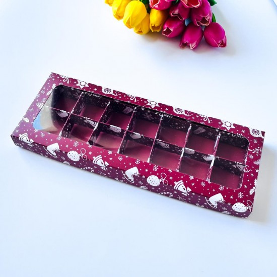 14 Bölmeli Pencereli Çikolata-Bonbon Kutusu 14 Bölmeli Pencereli Çikolata-Bonbon Kutusu