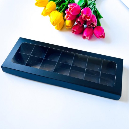 14 Bölmeli Pencereli Çikolata-Bonbon Kutusu 14 Bölmeli Pencereli Çikolata-Bonbon Kutusu