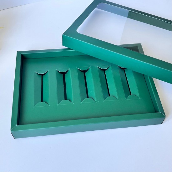 5 Bölmeli Pencereli Çikolata Kutusu Ruj Kalıp-Stick Çikolata 