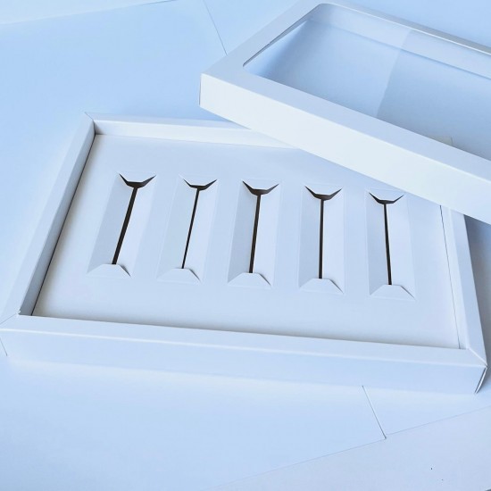 5 Bölmeli Pencereli Çikolata Kutusu Ruj Kalıp-Stick Çikolata 