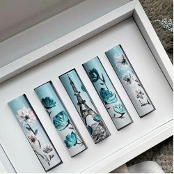 5 Bölmeli Pencereli Stick-Bar Çikolata Kutusu Çiçek Desen 5 Bölmeli Pencereli Stick-Bar Çikolata Kutusu Çiçek Desen