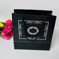 Karton Çanta Siyah (Desen 2)