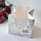 Karton Çanta Yılbaşı Desen-Beyaz 20x20x20 cm