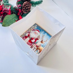 Karton Çanta Yılbaşı Desen-Beyaz 20x20x20 cm Karton Çanta Yılbaşı Desen-Beyaz 20x20x20 cm