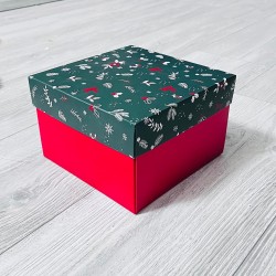 18x18x11 Karton Kutu Yılbaşı