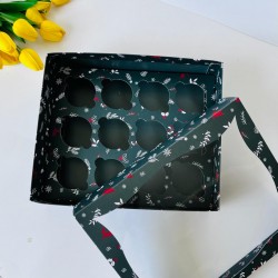 25x30x9 Pencereli Cupcake Kutusu 12'li