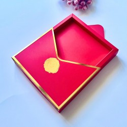 Zarf Tasarım Gold Yaldız Kurabiye-Stick Çikolata Kutusu