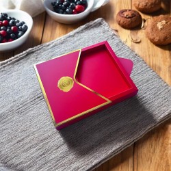 Zarf Tasarım Gold Yaldız Kurabiye-Stick Çikolata Kutusu