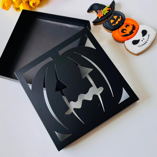 18x18x4 Pencereli Karton Kutu -Halloween