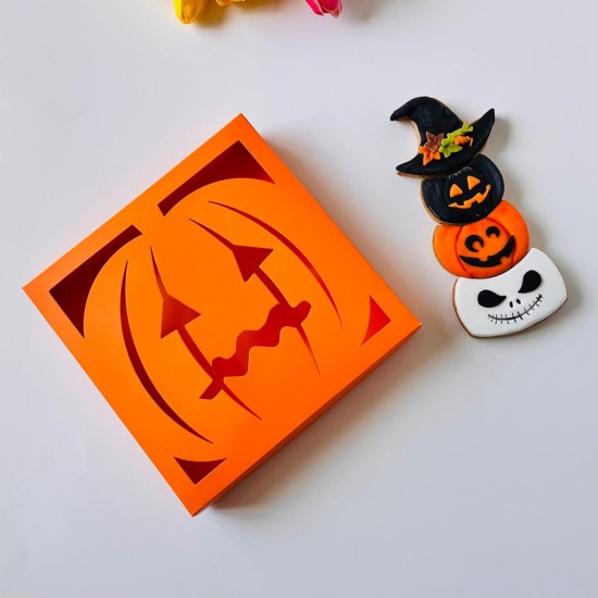 18x18x4 Pencereli Karton Kutu -Halloween