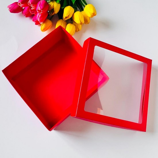 21x21x8 Pencereli Karton Kutu 