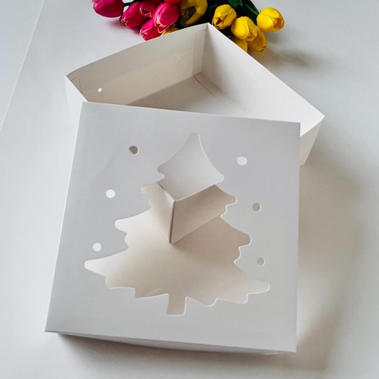 21x21x8 Çam Ağacı Tasarım Karton Kutu