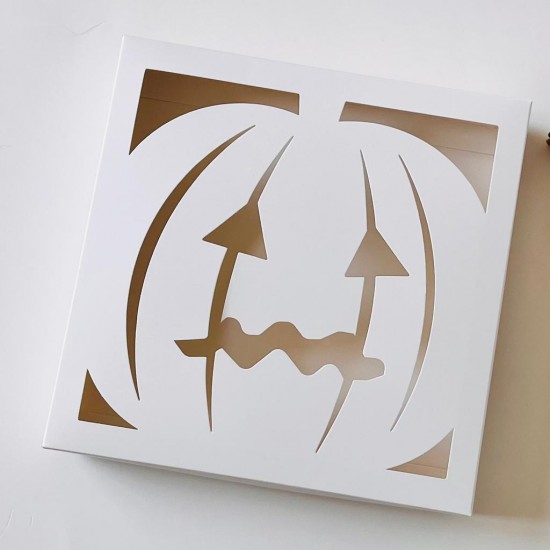 21x21x8 Bal Kabağı Tasarım Halloween Karton Kutu