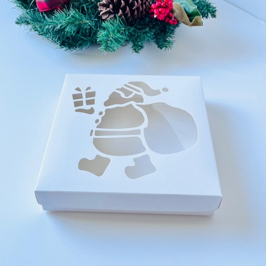 18x18x4 Noel Baba Tasarımlı Karton Kutu 