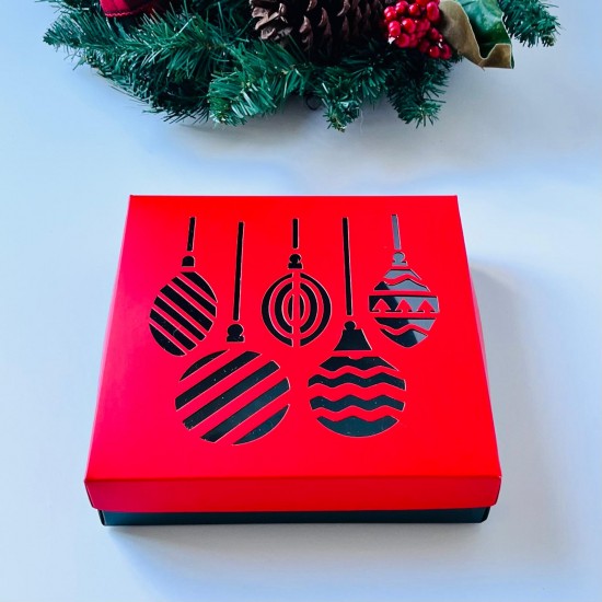 18x18x4 Yılbaşı Temalı Pencereli Kutu