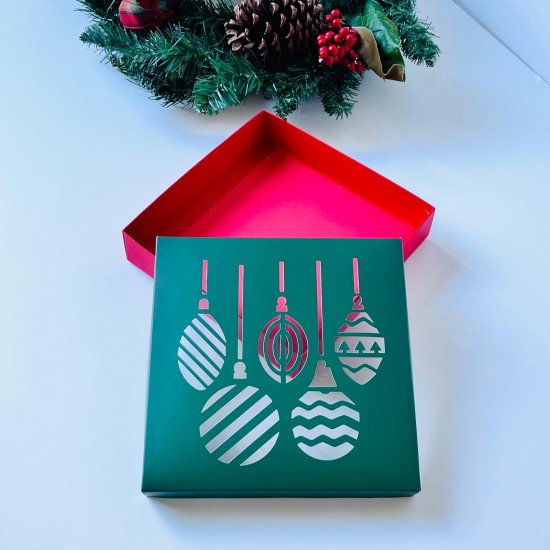 18x18x4 Yılbaşı Temalı Pencereli Kutu