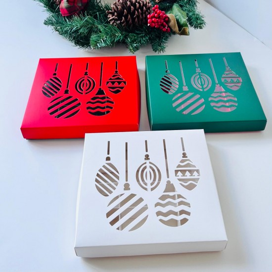 18x18x4 Yılbaşı Temalı Pencereli Kutu