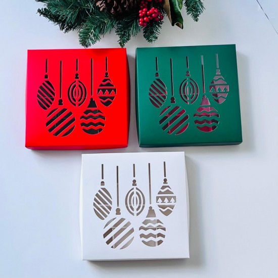 18x18x4 Yılbaşı Temalı Pencereli Kutu