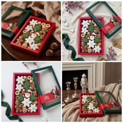 Yılbaşı Temalı Pencereli Kutu 18x30x2,5 cm-Noel Baba Yılbaşı Temalı Pencereli Kutu 18x30x2,5 cm-Noel Baba