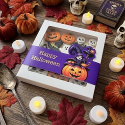 Hallowen Temalı Pencereli Kutu 19x19x2,5 cm