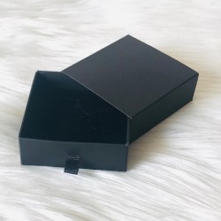 Takı Kutusu Karton Sürgülü Süngerli 8x8x3 SİYAH