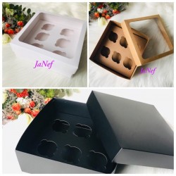 25x25x10 Karton Cupcake Kutusu 6'lı