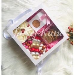 25x25x10 Pencereli Taşıma Kutusu-4 Bölmeli