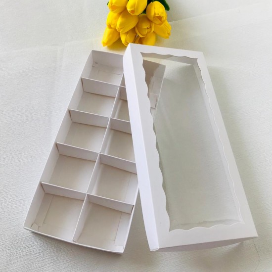 10 Bölmeli Pencereli Kutu (12,5x30x3,5)
