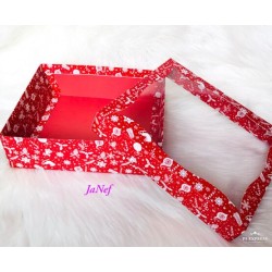 25x30x9 Pencereli Karton Kutu Yılbaşı Desen