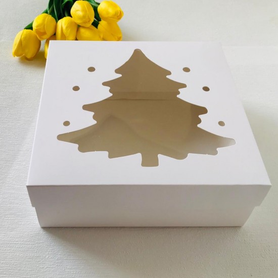 21x21x8 Çam Ağacı Tasarım Karton Kutu