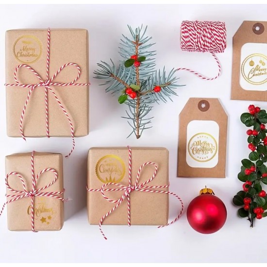 Sticker Şeffaf,Yaldız Gold Merry Christmas