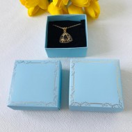 Takı Kutusu Süngerli 8x8x3 Mavi-Desen 3
