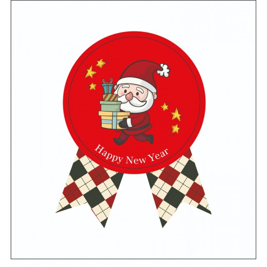 Sticker Yapışkanlı,Noel Baba Kırmızı