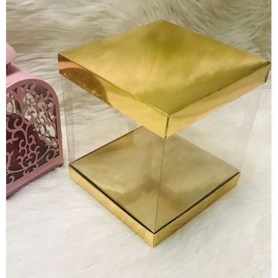 20x20x24  Alt-Üst Karton Asetat Kutu&Pasta Kutusu